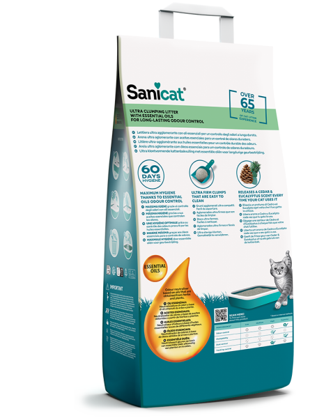 Sanicat Essential Oils Sedir Ve Okaliptus Kokulu Kedi Kumu 10 Kg