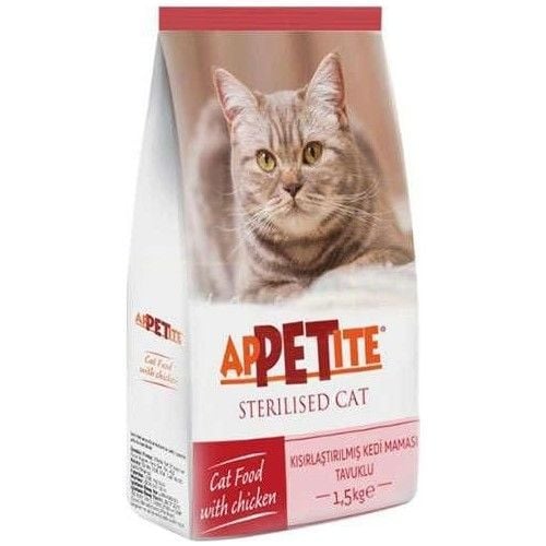 Appetite Kısırlaştırılmış Tavuklu Kuru Kedi Maması 1,5 Kg