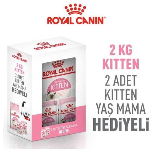 Royal Canin Box Kitten Yavru Kedi Maması 2 Kg + 2 Adet Kitten Yaş Mama Hediyeli