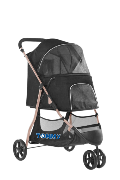 Tommy Evcil Hayvan Arabası Siyah 74.5*52.2*98cm Max 15kg