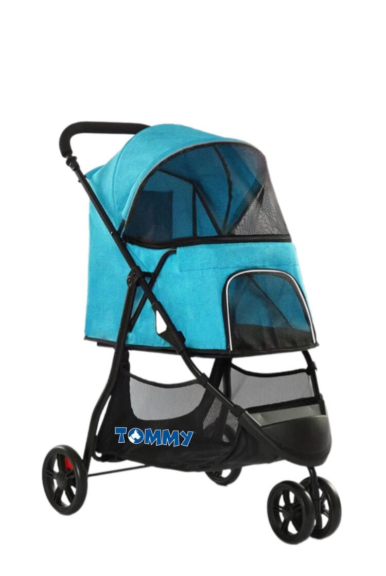 Tommy Evcil Hayvan Arabası Turkuaz 74.5*52.2*98cm Max 15kg