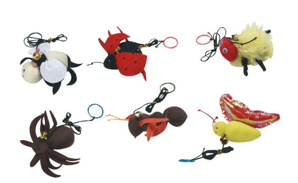 Karlıe Sesli Böcekler Kedi Oyuncağı 6lı Set