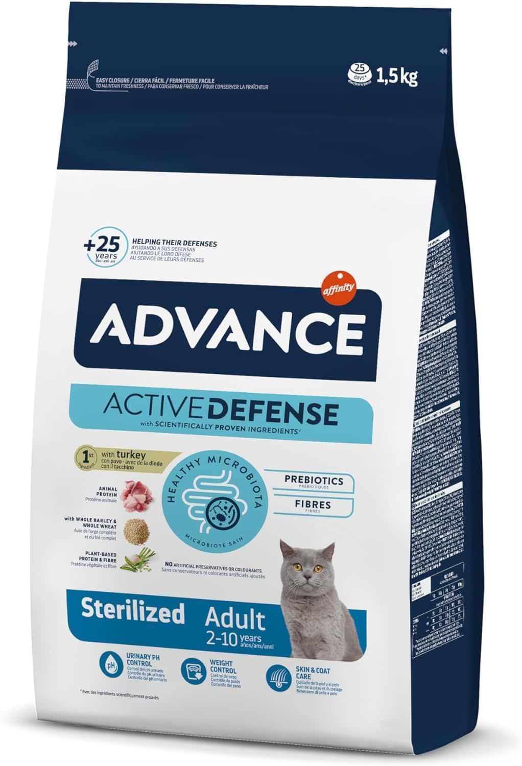 Advance Sterilized Hindili Kısırlaştırılmış Kedi Maması 1,5 Kg (SKT: 24.07.2025) – Özel İndirimli