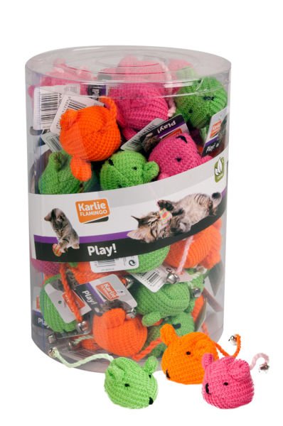 Karlıe Yün Fare Oyuncak 6cm Karışık Renkli 60lı