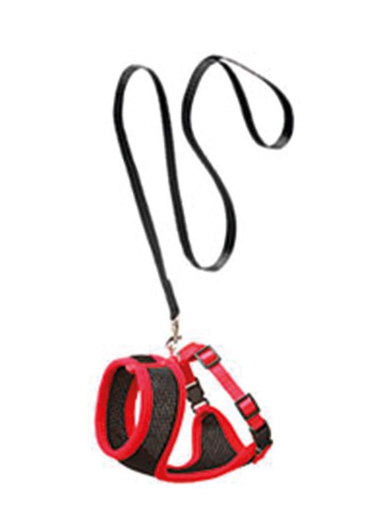Karlıe Kedi Göğüs Tasması 38cm Siyah/kırmızı