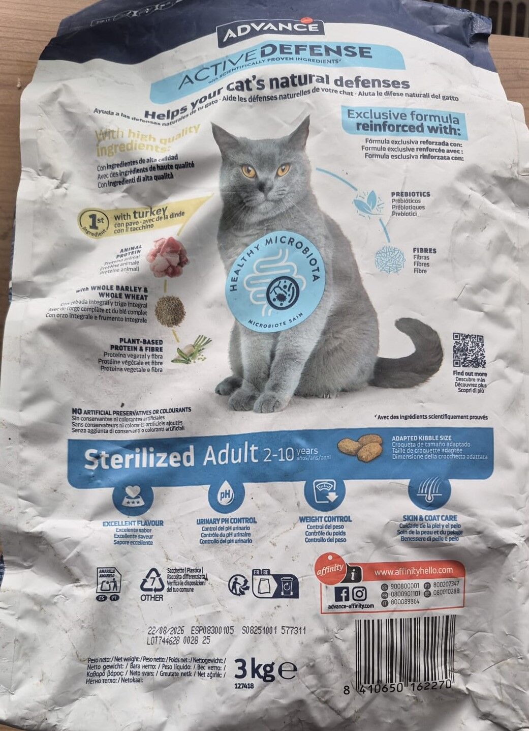 Advance Sterilised Hindi 3 Kg Kısırlaştırılmış Yetişkin Kedi Maması – HASARLI AMBALAJ (Bantlı)