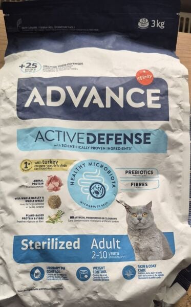 Advance Sterilised Hindi 3 Kg Kısırlaştırılmış Yetişkin Kedi Maması – HASARLI AMBALAJ (Bantlı)