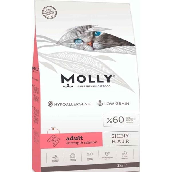 Molly Kedi Maması Karidesli Somonlu 2 Kg+ Ödül Maması Hediyeli