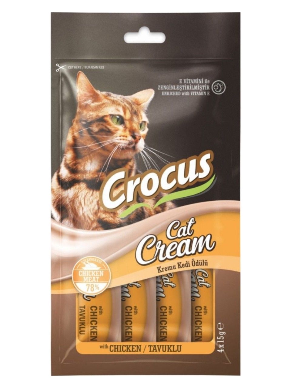 Crocus Tavuklu Krema Kedi Ödülü 4x15g