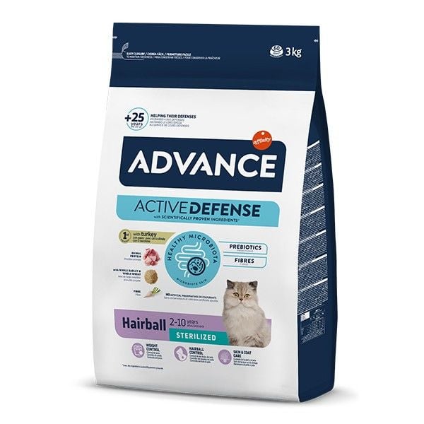Advance  Sterilized Hairball Hindili Kısır Kedi Maması 3 Kg