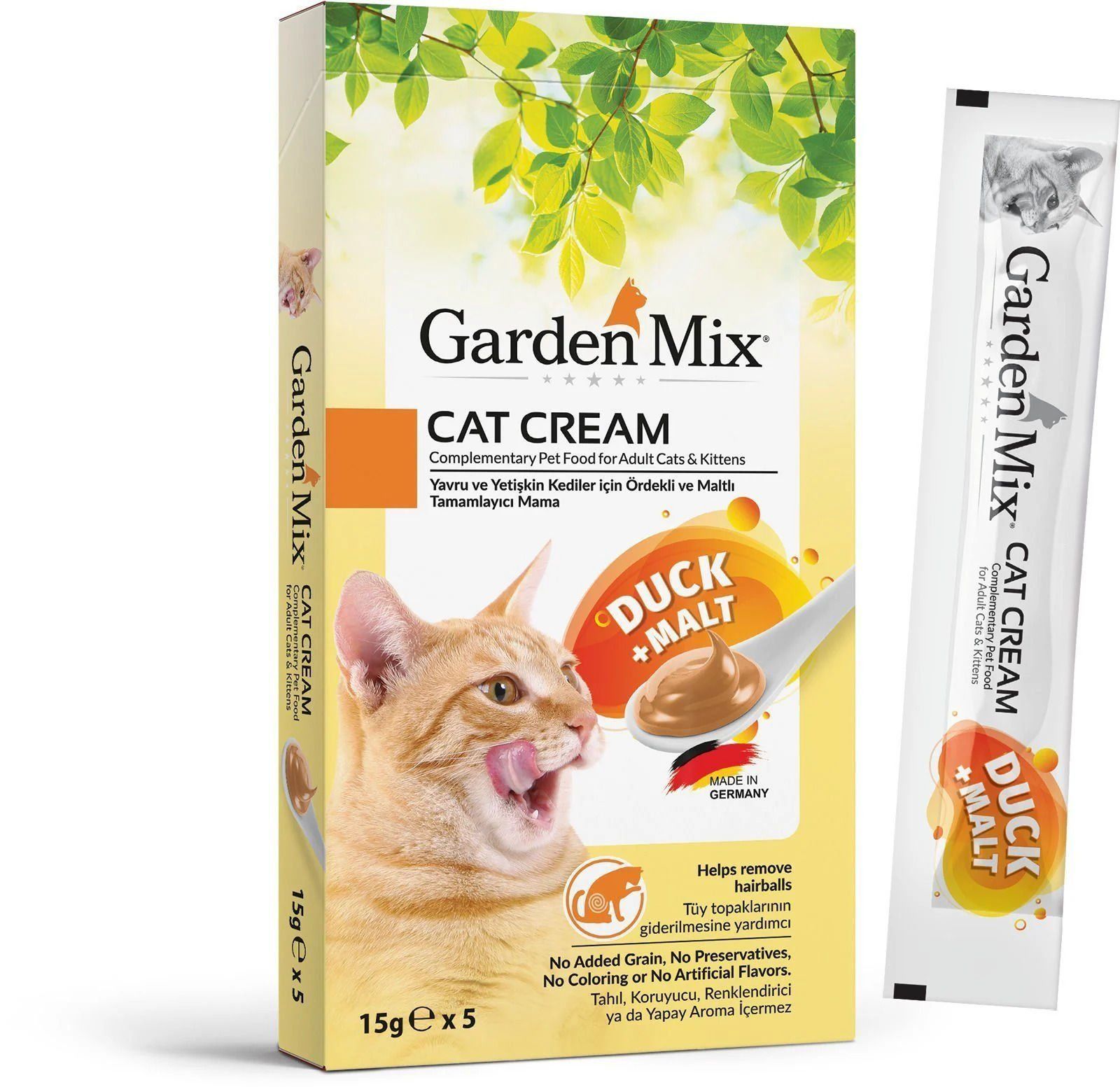 Garden Mix Kedi Kreması Ördek Malt 15grx5 Ad