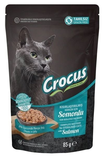 Tahılsız Kısırlaştırılmış Kedi Somonlu Pouch Jöleli Yaş Mama 85 G