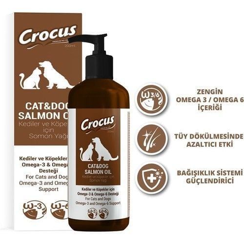 Crocus Kedi Köpek Somon Yağı 200 Ml-+