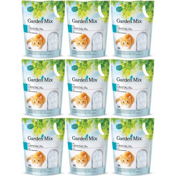 Garden Mix Silika Kedi Kumu 3.8 Lt - 9 Adet Ekonomik Paket