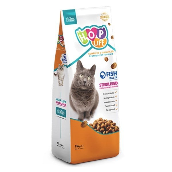 Hop Life Balıklı Kısırlaştırılmış Kedi Maması 15 Kg