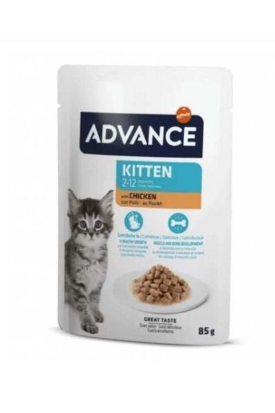 Advance Kitten Chicken Tavuk Etli Yavru Kedi Yaş Maması 85 Gr