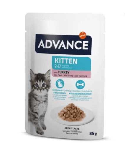 Advance Kitten Turkey Hindi Etli Yavru Kedi Yaş Maması 85Gr