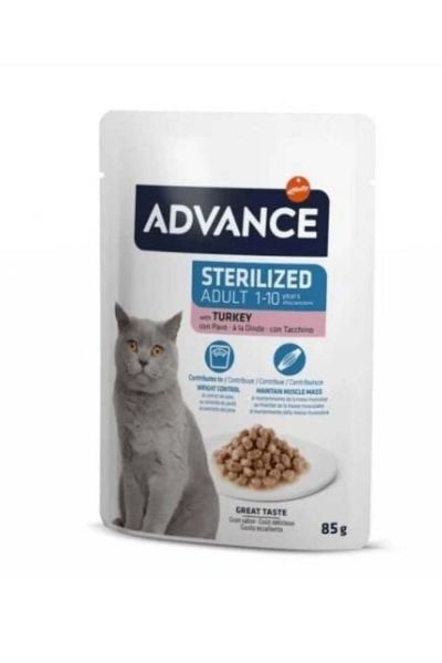 Advance Hindi Etli Kısırlaştırılmış Yetişkin Kedi Konservesi 85 gr